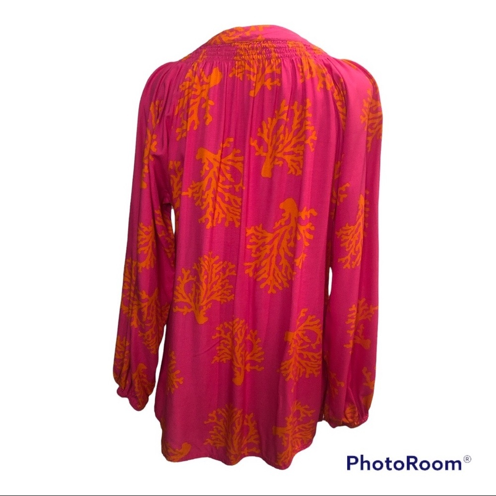 Escapada Coral Print Top-Size Large - Picture 2 of 6